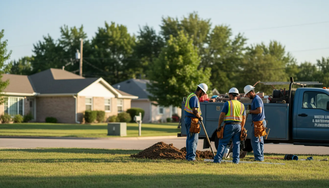 Residential water line and bathroom plumbing service in Hansford, WV